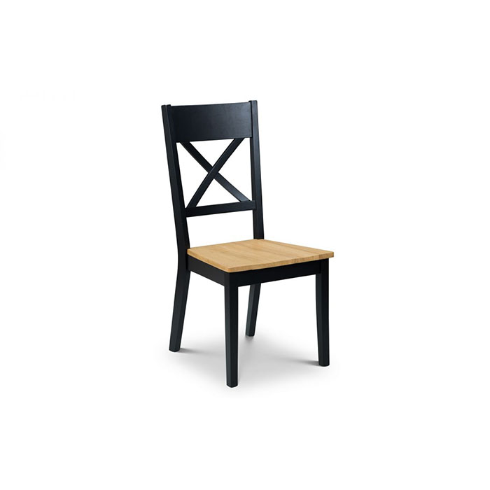 Hockley Black & Oak Dining Chair - Click Image to Close